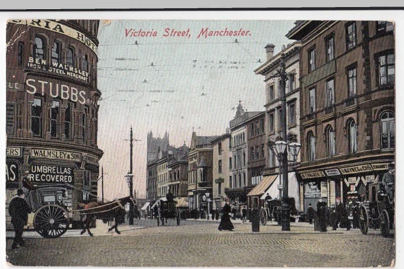 Manchester; Victoria St PPC, 1906 PMK, To St Peter's Terrace, Bury St Edmunds 