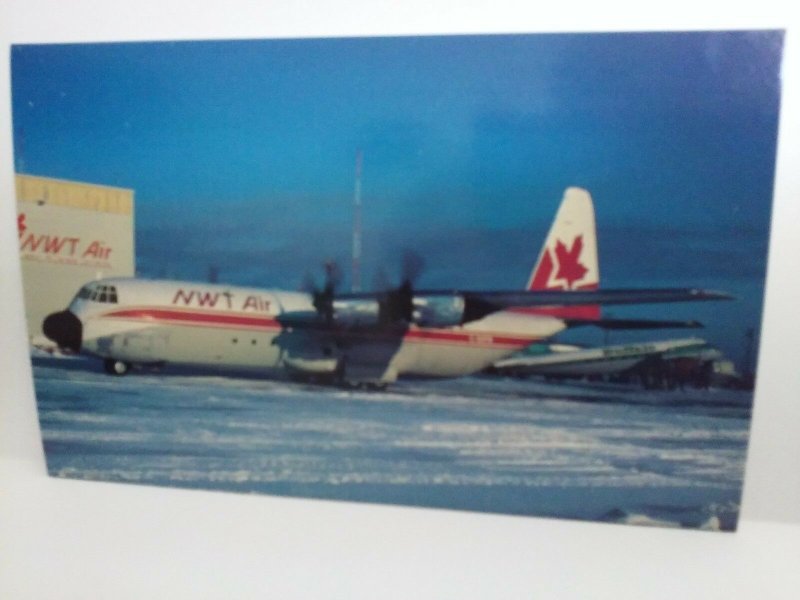 NWT AIR Lockheed L-100-30 Hercules Yellowknife Canada 1981 Vintage Postcard