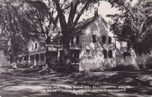 Maine Ellsworth Ellsworth Inn Real Photo RPPC