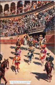 Mexico Salida de la Cuadrilla Bullfighting Sport Vintage Postcard C213