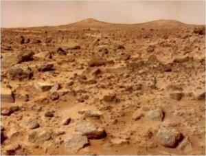 Planet Mars Surface Landscape Panoramic View Postcard