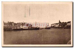 Old Postcard Dieppe harbor entrance and the Pollet cliffs