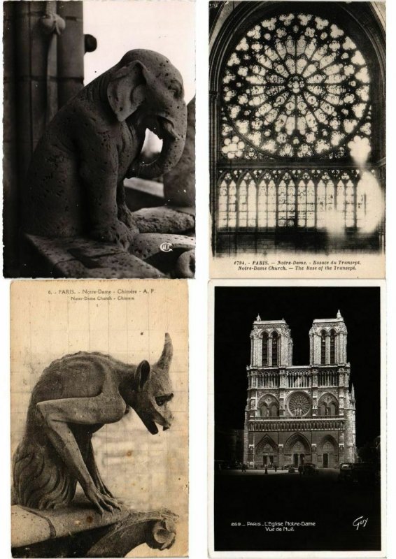 PARIS FRANCE NOTRE DAME CHURCH 1000 CPA pre-1960 (L2485)