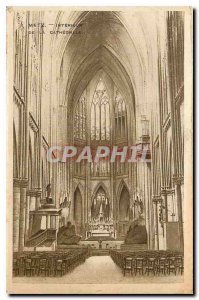 Old postcard Metz Interior of the Cathedral