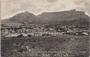 South Africa Devil's Peak and Table Mountain Cape Town Vintage Postcard C155