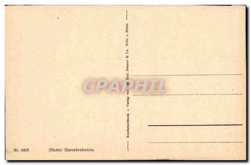 Old Postcard Ehrenbreitstein