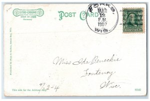 1907 City Hall Exterior Building Green Bay Wisconsin WI Vintage Antique Postcard