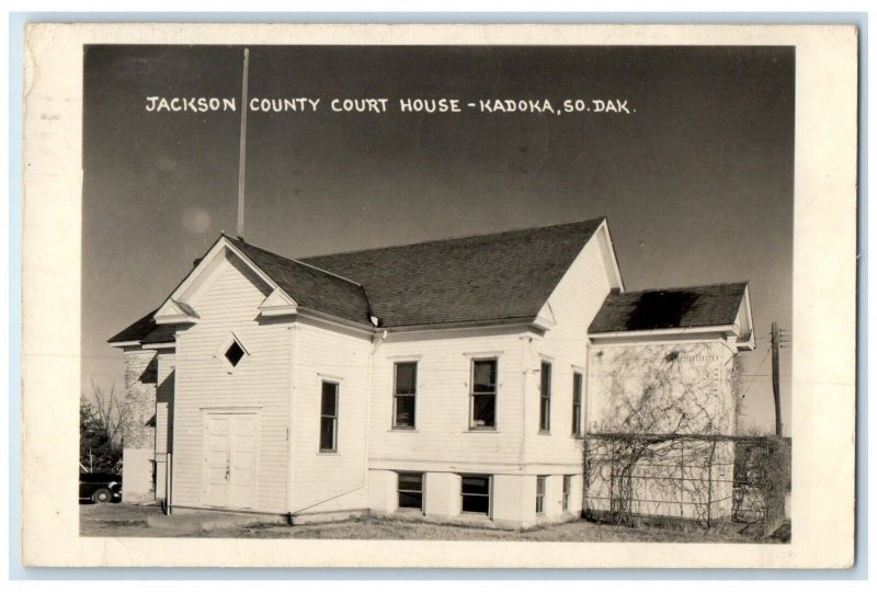 1978 Jackson County Court House Kadoka South Dakota SD RPPC Photo Postcard