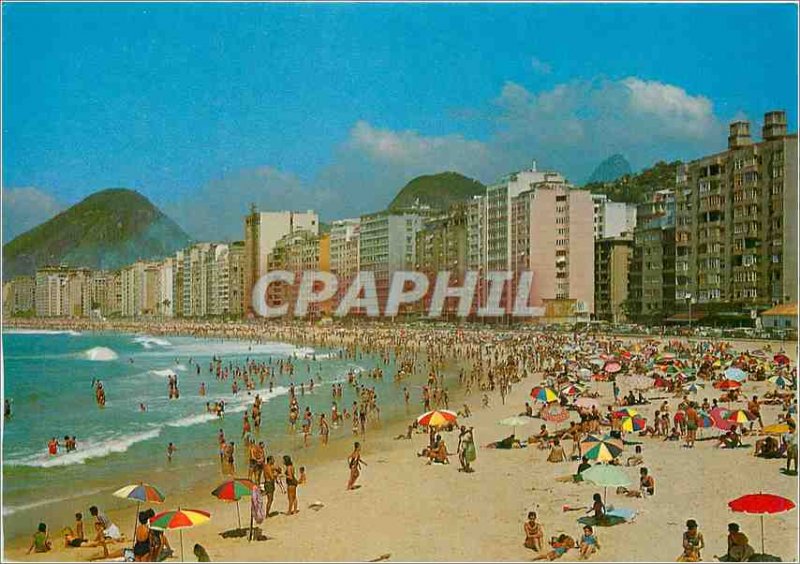 Postcard Modern Brasil Turistico Copacabana Beach