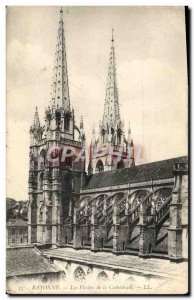 Old Postcard Bayonne the Arrows of the Cathedral