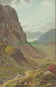 Cumbria Postcard - Honister Crag and Pass - Artist E.H.Thompson  RS25984