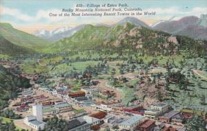 Colorado Village Of Estes Park Aerial View Rocky Mountain National Park