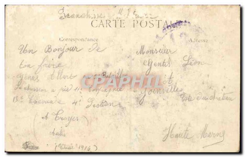 Troyes Old Postcard The station hall (train)