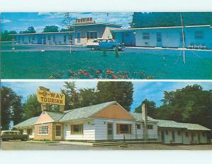 Unused 1950's OLD CARS & C-WAY TOURINN MOTEL Clayton New York NY u7136@