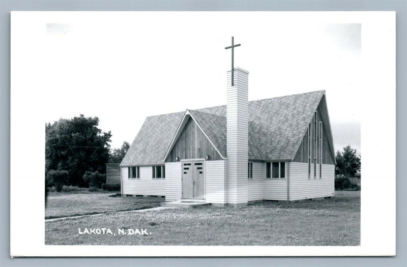 LAKOTA ND SYNOD LUTHERAN CHURCH VINTAGE REAL PHOTO POSTCARD RPPC