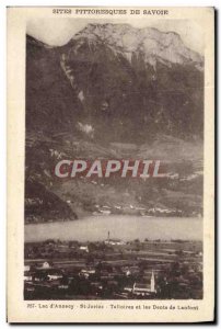 Old Postcard Lake D & # 39Annecy St Jorioz Talloires And Teeth Of Lanfont