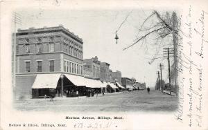 B59/ Billings Montana Mt Postcard 1907 Montana Avenue Stores Holmes Rixon 3