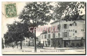 Old Postcard Puteaux Roundabout and Avenue of Defense Tobacco