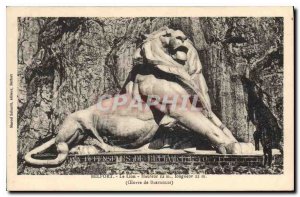Postcard Old Belfort Lion Work of Bartholdi