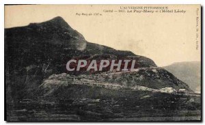 Postcard Old Picturesque Cantal Auvergne Puy Mary and the hotel Leoty