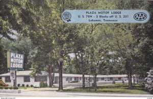 LEBANON , Tennessee , 1950-60s ; Plaza Motor Lodge