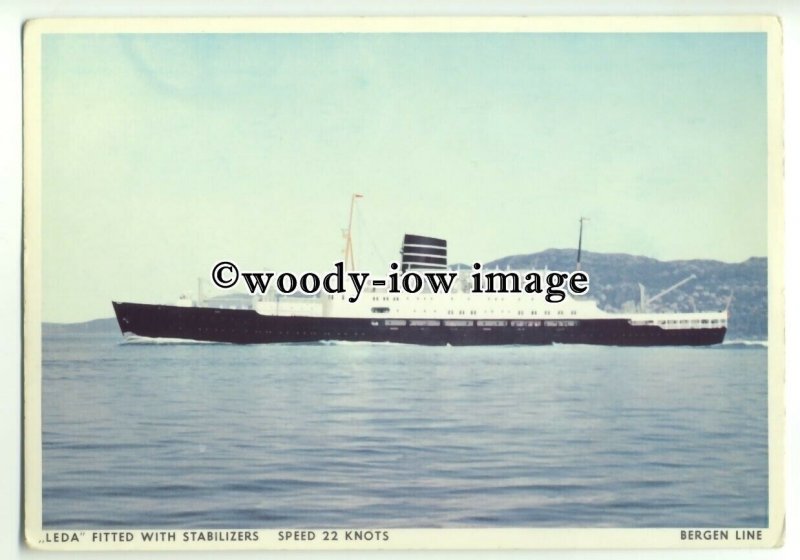 FE0873 - Bergen Line Ferry - Leda , built 1953 - postcard