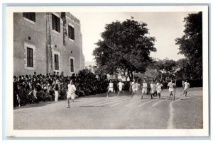 c1950's College Track Meet Athlete Assuit Egypt RPPC Photo Unposted Postcard