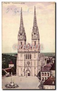 Postcard Old Zagreb Croatia Croatia Prvostoina crkva