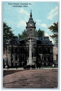 c1910 Court House Guernsey Co. Exterior Building Cambridge Ohio Vintage Postcard 