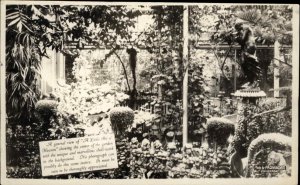 Davenport IA Palmer Chiropractic Garden Area c1915 Real Photo Postcard