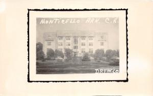 D44/ Monticello Arkansas AR RPPC Postcard c1950s Drew County Court House