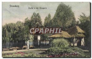 Old Postcard Strassburg part in der Orangerie