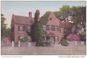 Tudor Mansion Middleton Place Gardens Charleston South Carolina Handcolored A...