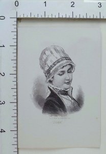 Engraved Victorian Trade Card W.P Dane Dora Stunning Lady Image F67