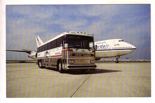 Gray Coah Bus,  Wardair Plane at Pearson International Airport