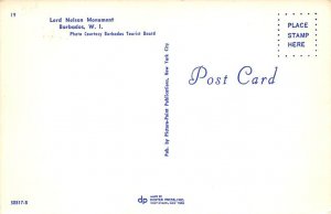 Lord Nelson Monument Barbados West Indies Postcard