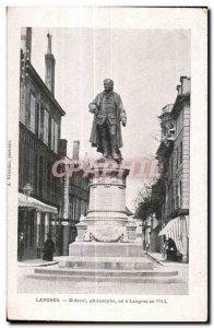 Old Postcard Langres Diderot Philosopher has Langres