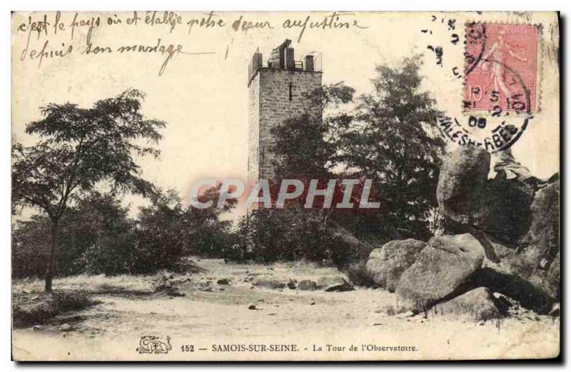 Old Postcard Samois-sur-Seine La Tour L & # 39Observatoire