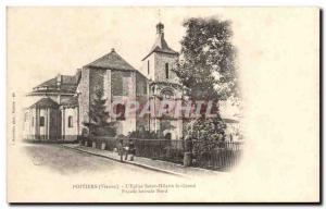 Old Postcard Poitiers L & # 39Eglise Saint Hilaire Le Grand Facade Lateral North