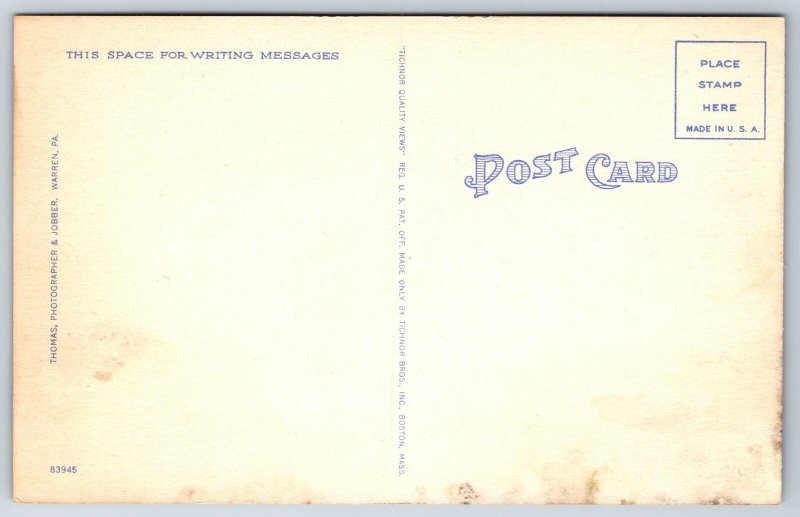 Fredonia New York~Fire Company & Methodist Church Bldg~Vintage Linen Postcard