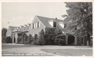 J59/ Great Neck New York RPPC Postcard c1940 Women's Club Building 98