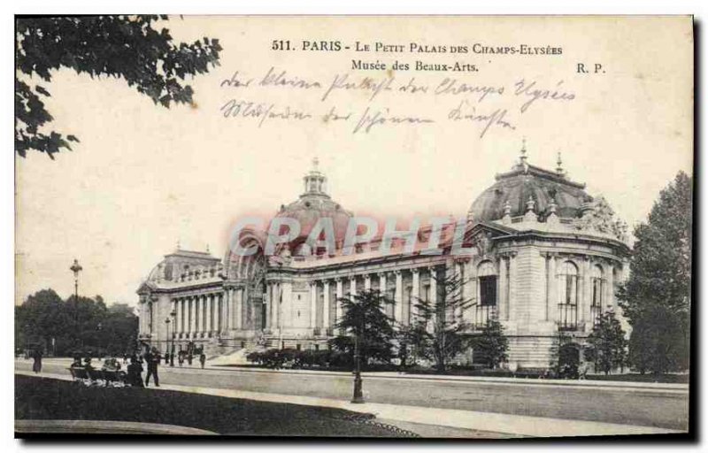 Postcard Old Paris Petit Palais Champs Elysees Musee des Beaux Arts