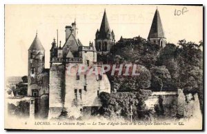 Old Postcard Loches Chateau La Tour Agnes Sorel and the Collegiate Sant'Orso