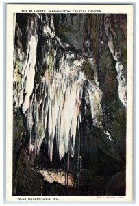 1920 Stalactite Formations Washington Crystal Cavern Cave Hagerstown MD Postcard