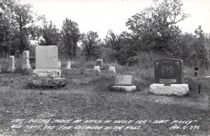 RPPC, Cemetery Uncle Ike, Aunt Molly, Old Matt, Branson MO,Old Post Card