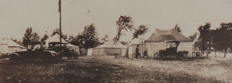 Luxemburg WISCONSIN RPPC 1918 COUNTY FAIR Tents Displays nr Green Bay Kewaunee