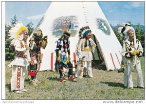 Canada North American Indian In Traditional Costume with Teepee