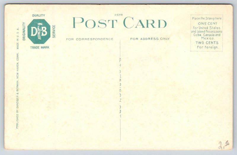 Bridgeport Connecticut~Nathaniel Wheeler Residence~Tower~Gothic~1920s Postcard