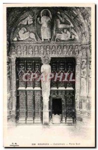 Old Postcard Bourges Cathedrale South Gate