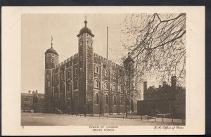 London Postcard - The White Tower, Tower of London   RS4057